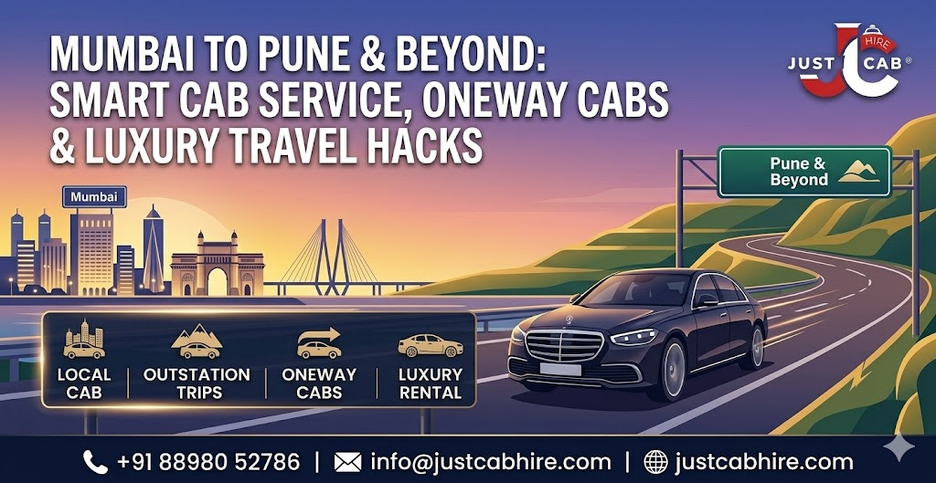 Oneway cab from Mumbai to Pune – sedan car on expressway with clear sky