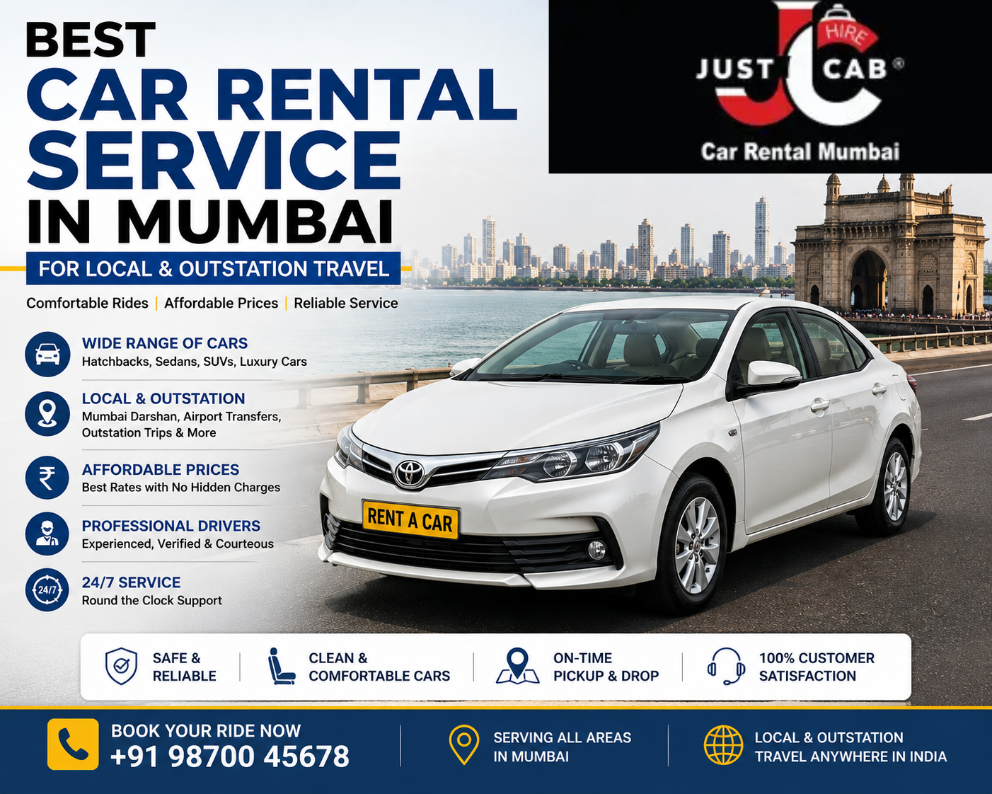 Mumbai airport cab service with professional driver and comfortable cars