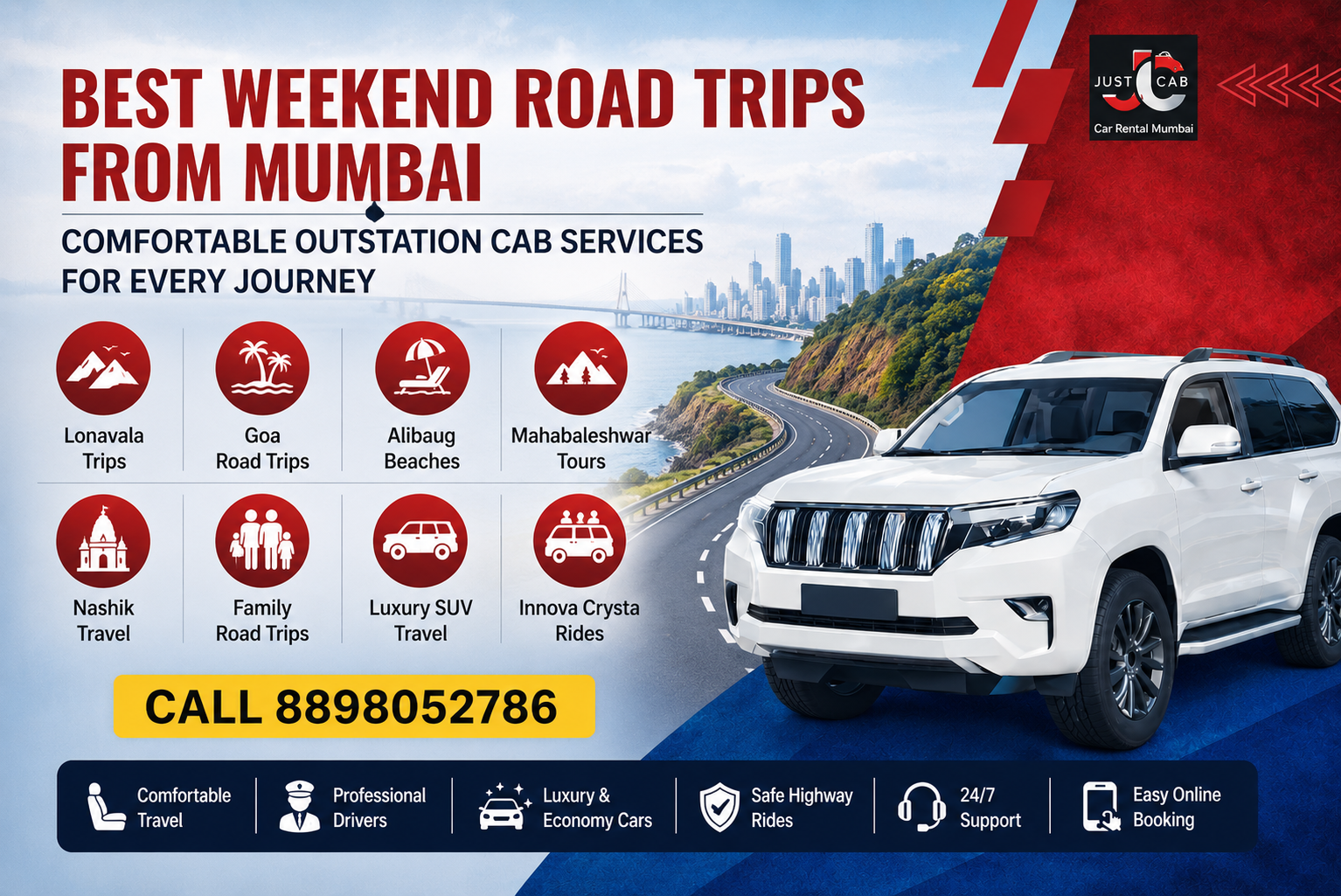Best Weekend Road Trips from Mumbai with Comfortable Cab Services