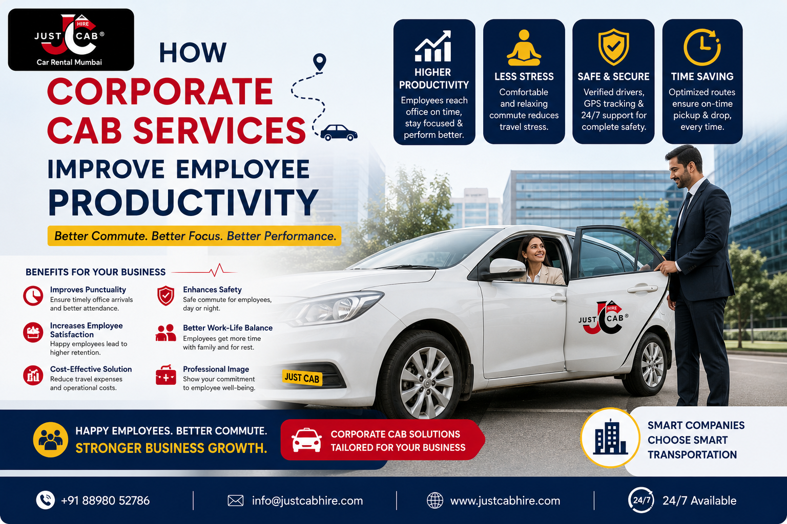 How Corporate Cab Services Improve Employee Productivity
