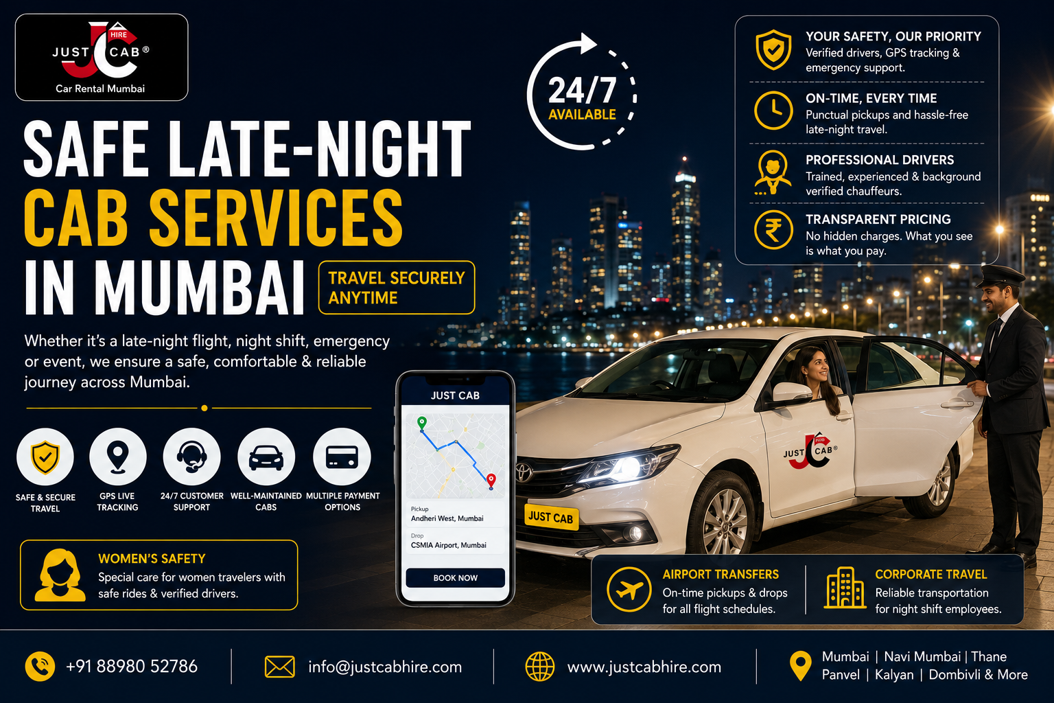 Safe Late-Night Cab Services in Mumbai: Travel Securely Anytime