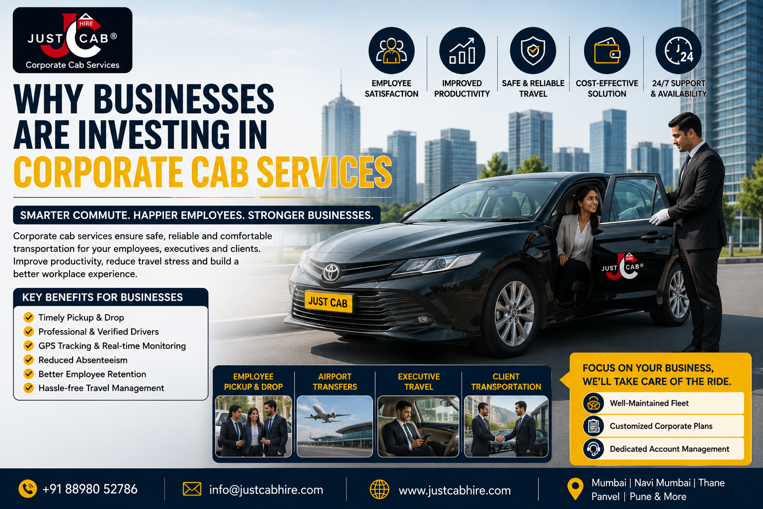 Why Businesses Are Investing in Corporate Cab Services  Corporate Transportation Solutions