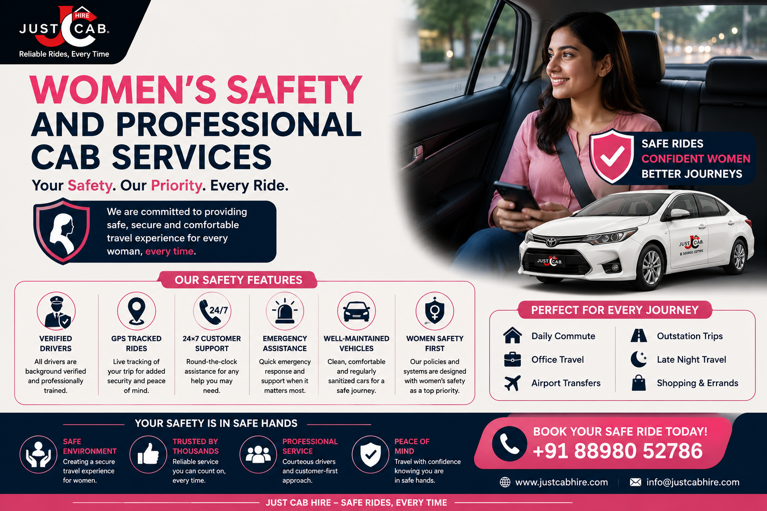 Women's Safety and Professional Cab Services  Safe Cab Service in Mumbai
