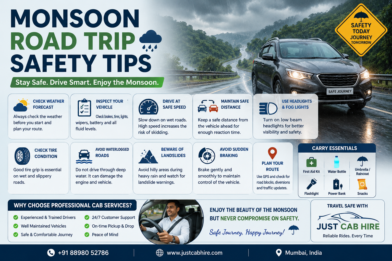 Monsoon Road Trip Safety Tips