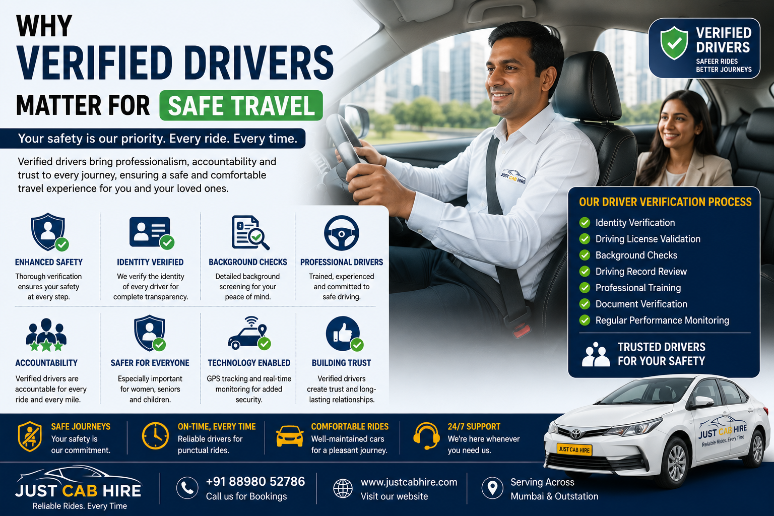 Why Verified Drivers Matter for Safe Travel  Professional Cab Service Safety