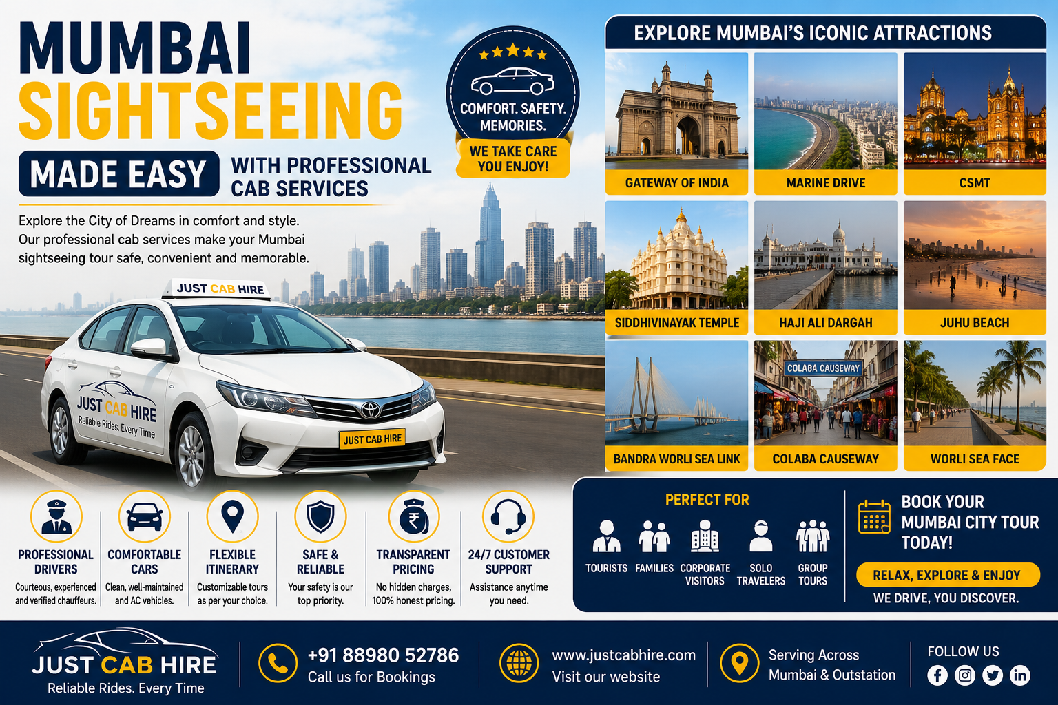 Mumbai Sightseeing Made Easy with Professional Cab Services